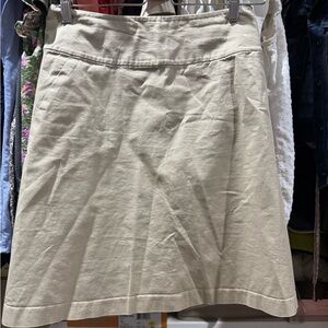 Banana Republic Tan A-Line Skirt Knee-Length Casual